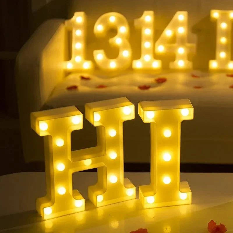 LED Alphabet Letter Lights - Stylish Illuminated Lamps for Bedrooms, Events, and Home Decoration - Home Fads 