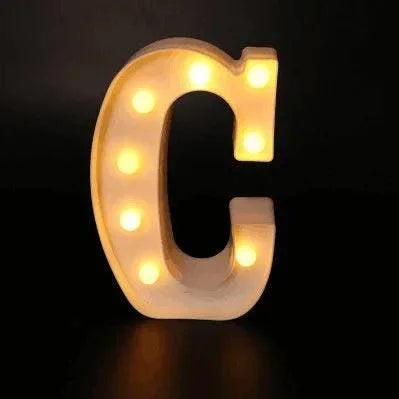 LED Alphabet Letter Lights - Stylish Illuminated Lamps for Bedrooms, Events, and Home Decoration - Home Fads 
