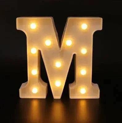 LED Alphabet Letter Lights - Stylish Illuminated Lamps for Bedrooms, Events, and Home Decoration - Home Fads 