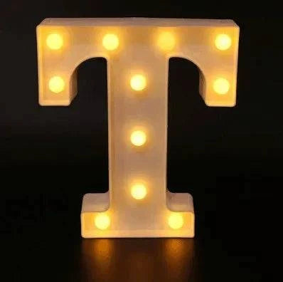 LED Alphabet Letter Lights - Stylish Illuminated Lamps for Bedrooms, Events, and Home Decoration - Home Fads 