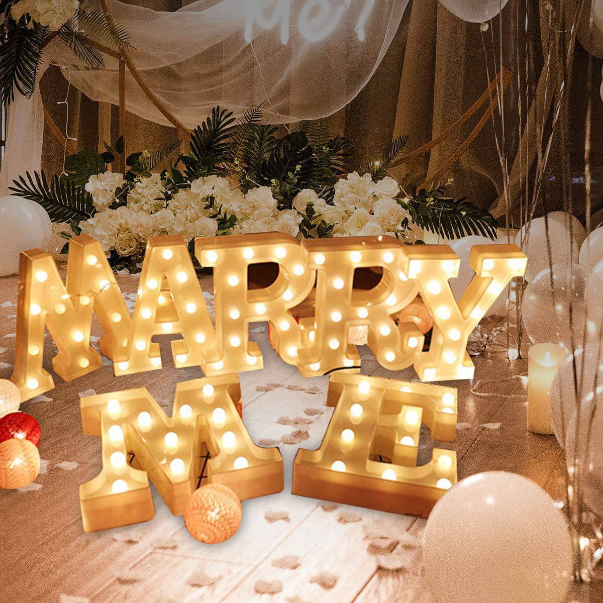 LED Alphabet Letter Lights - Stylish Illuminated Lamps for Bedrooms, Events, and Home Decoration - Home Fads 