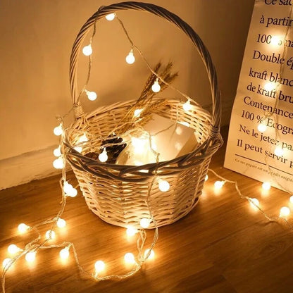 LED Ball String Lights – USB/Battery-Powered Garland in 1.5M, 3M, 6M, 10M – Ideal for Weddings, Gardens, Holidays & Christmas Decor - Home Fads 
