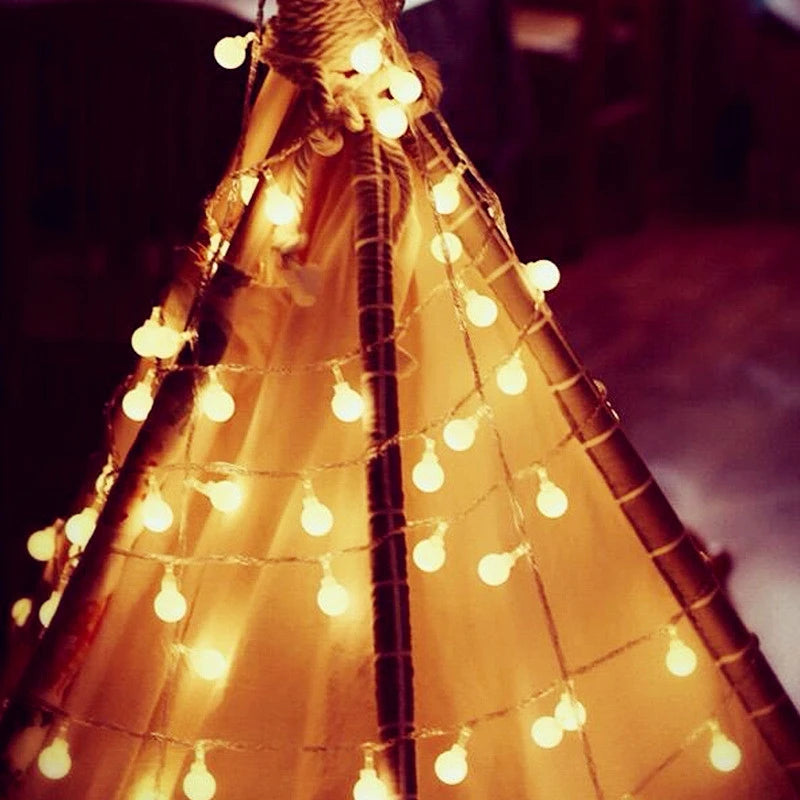 LED Ball String Lights – USB/Battery-Powered Garland in 1.5M, 3M, 6M, 10M – Ideal for Weddings, Gardens, Holidays & Christmas Decor - Home Fads 