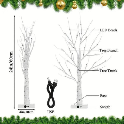 LED Birch Tree Lamp for Home Decor - Ideal for Various Celebrations and Occasions - Indoor Bedroom, Party, and Landscape Lighting - Home Fads 