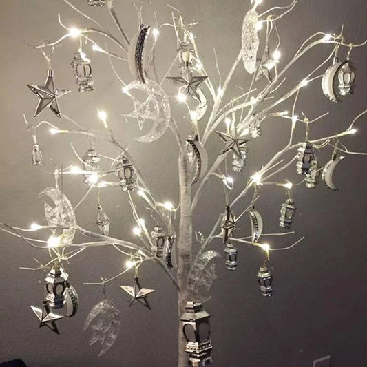 LED Birch Tree Light & Crescent-Shaped Serie Lights – Festive Home Decor & Illumination - Home Fads 