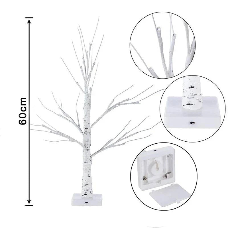 LED Birch Tree Light & Crescent-Shaped Serie Lights – Festive Home Decor & Illumination - Home Fads 