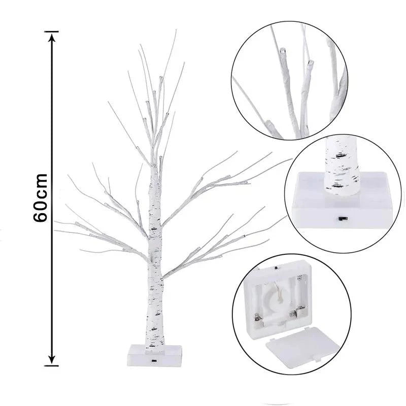 LED Birch Tree Light & Crescent-Shaped Serie Lights – Festive Home Decor & Illumination - Home Fads 