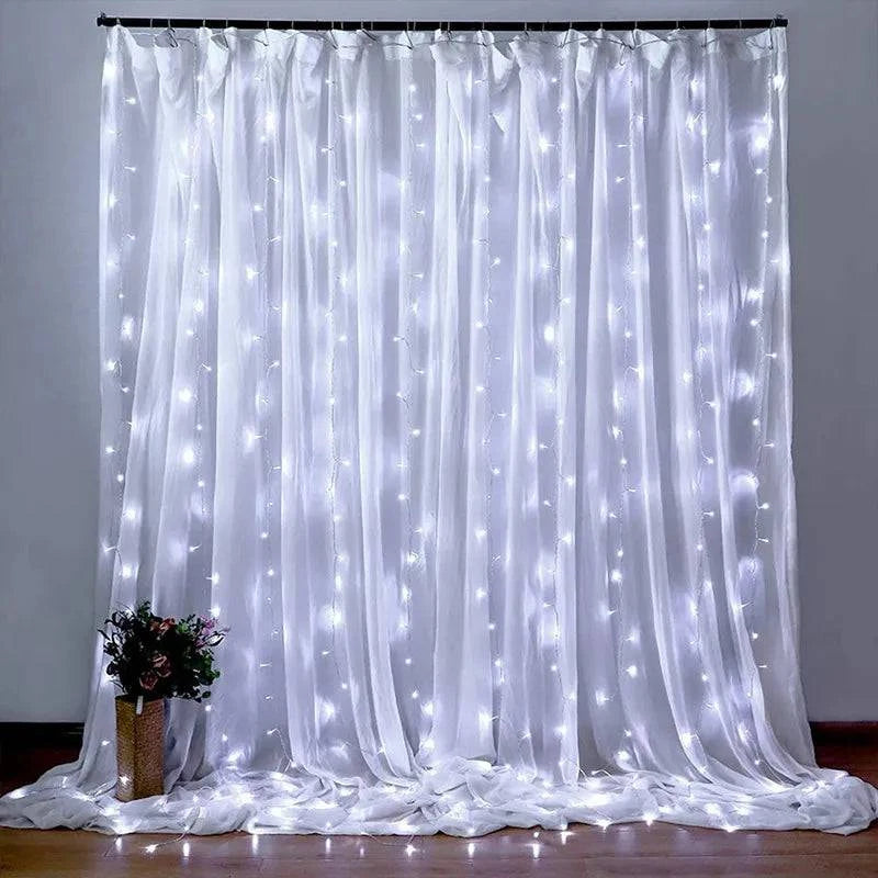 LED Curtain Garland with Remote Control - USB-Powered Fairy Lights for Various Celebrations and Events - Home Fads 
