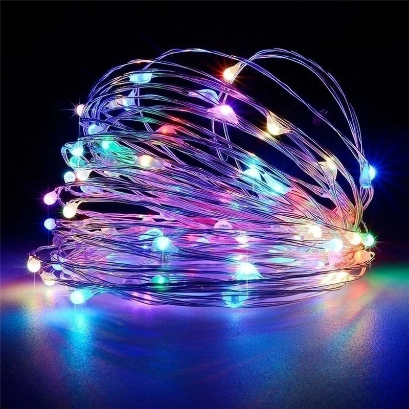 LED String Lights – USB/Battery Powered Copper/Silver Wire – Waterproof Fairy Lights for Holidays, Weddings & Parties (1M, 2M, 3M, 5M, 10M, 20M) - Home Fads 