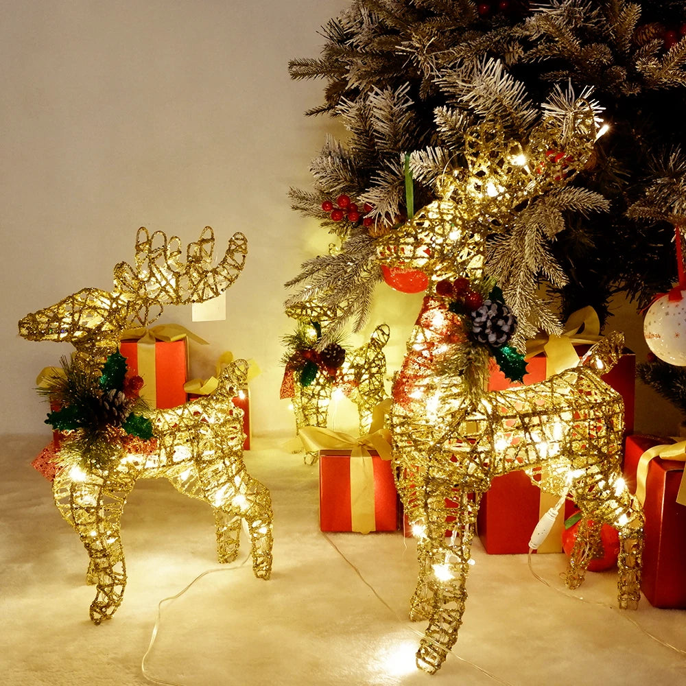 Large LED Reindeer Holiday Decoration – Bright Outdoor Decor Light for Seasonal Celebrations, Great Gift for Friends, Family, or Colleagues - Home Fads 