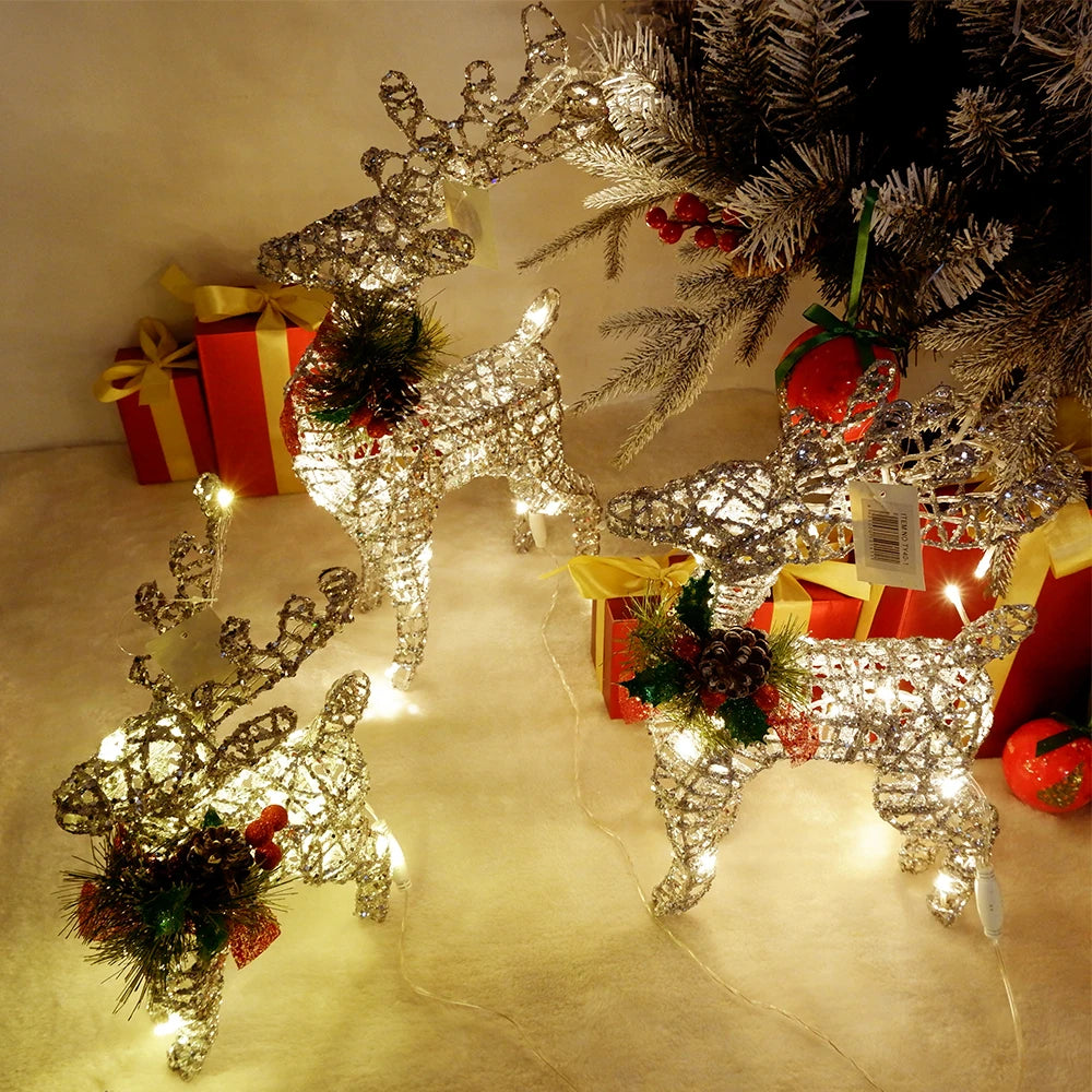 Large LED Reindeer Holiday Decoration – Bright Outdoor Decor Light for Seasonal Celebrations, Great Gift for Friends, Family, or Colleagues - Home Fads 