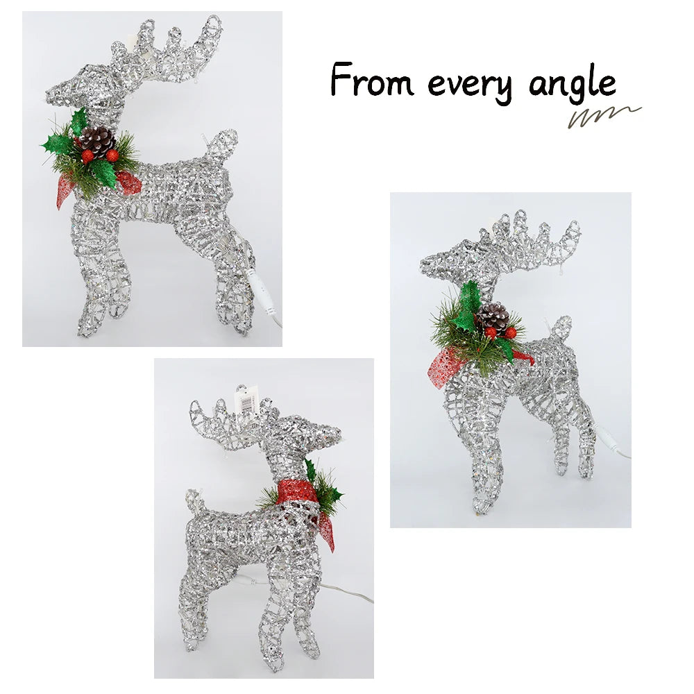 Large LED Reindeer Holiday Decoration – Bright Outdoor Decor Light for Seasonal Celebrations, Great Gift for Friends, Family, or Colleagues - Home Fads 