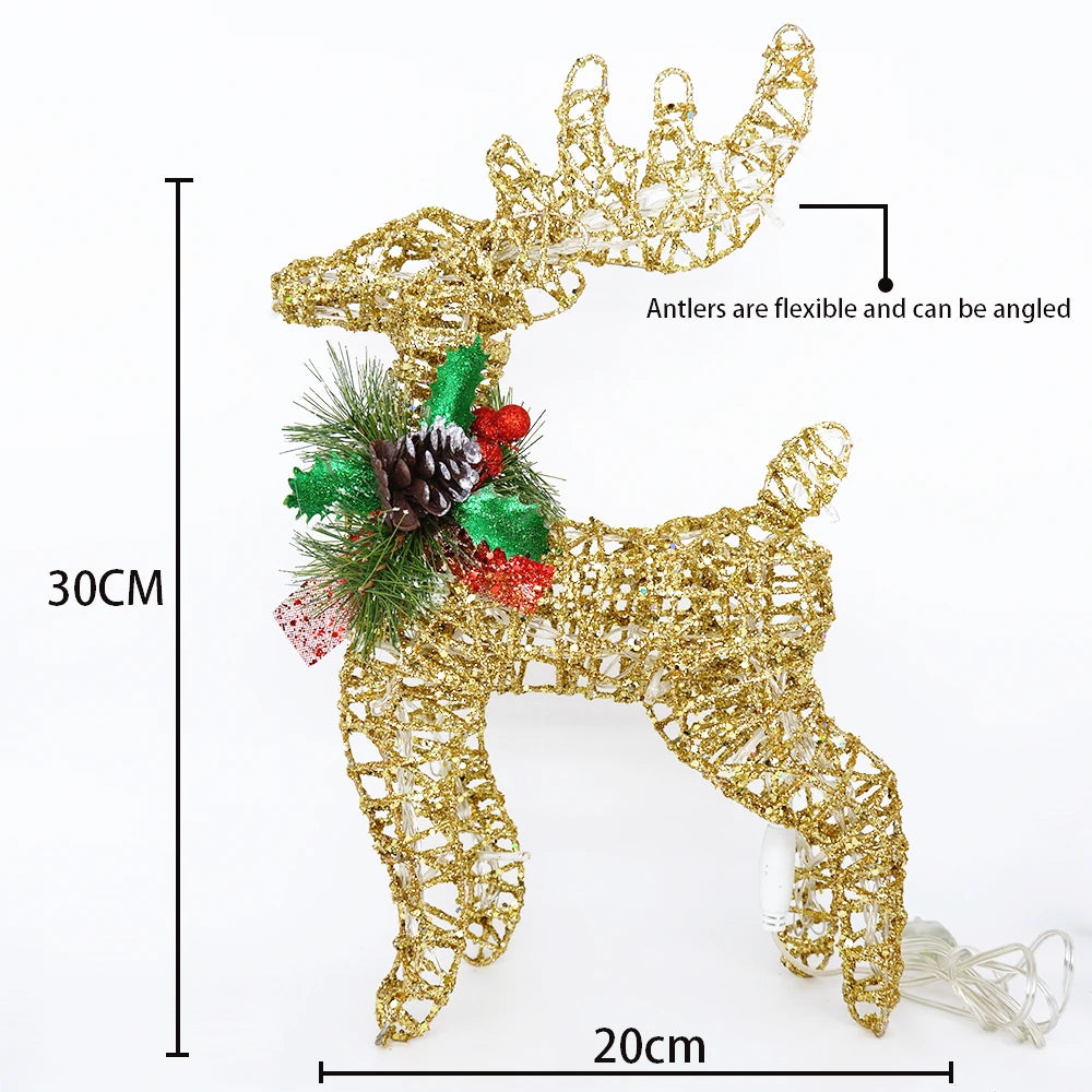 Large LED Reindeer Holiday Decoration – Bright Outdoor Decor Light for Seasonal Celebrations, Great Gift for Friends, Family, or Colleagues - Home Fads 