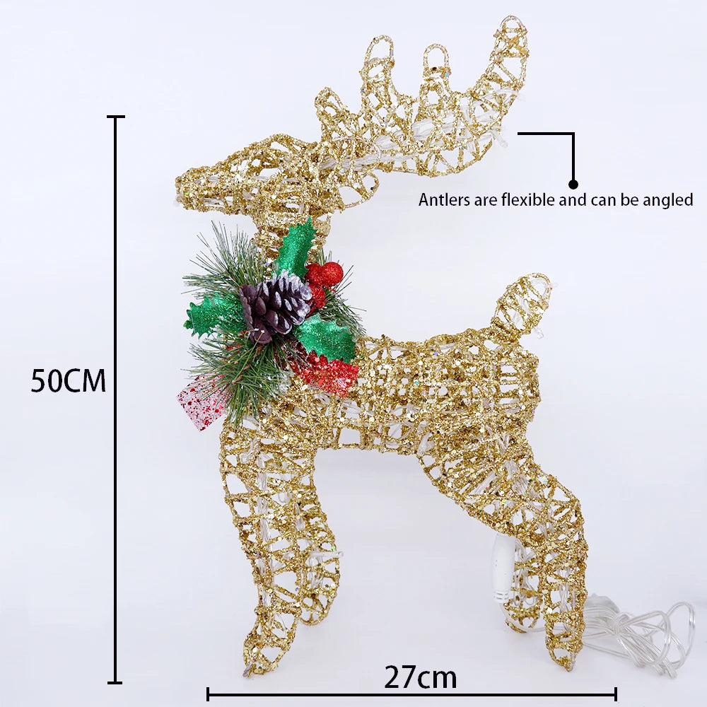 Large LED Reindeer Holiday Decoration – Bright Outdoor Decor Light for Seasonal Celebrations, Great Gift for Friends, Family, or Colleagues - Home Fads 