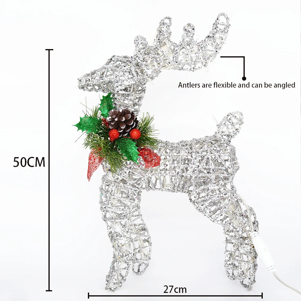 Large LED Reindeer Holiday Decoration – Bright Outdoor Decor Light for Seasonal Celebrations, Great Gift for Friends, Family, or Colleagues - Home Fads 