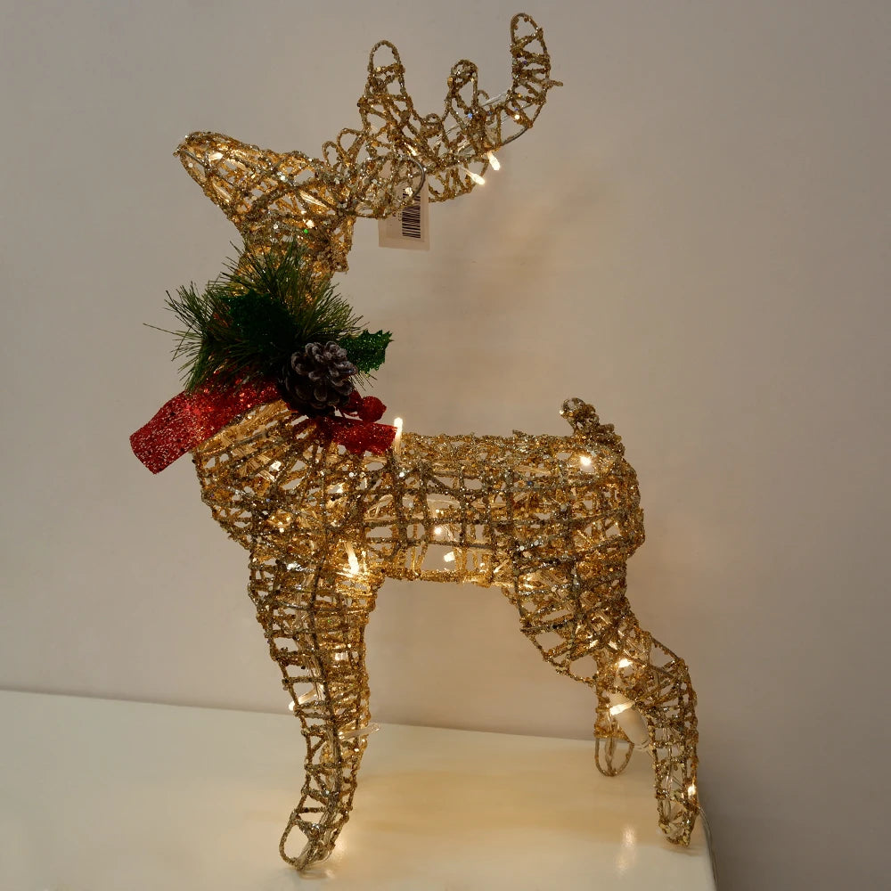 Large LED Reindeer Holiday Decoration – Bright Outdoor Decor Light for Seasonal Celebrations, Great Gift for Friends, Family, or Colleagues - Home Fads 
