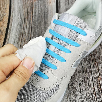 Lazy Silicone No-Tie Elastic Shoelaces for Kids (12-Pack) and Adults (14-Pack) - Quick and Easy Lacing for Sneakers - Home Fads 