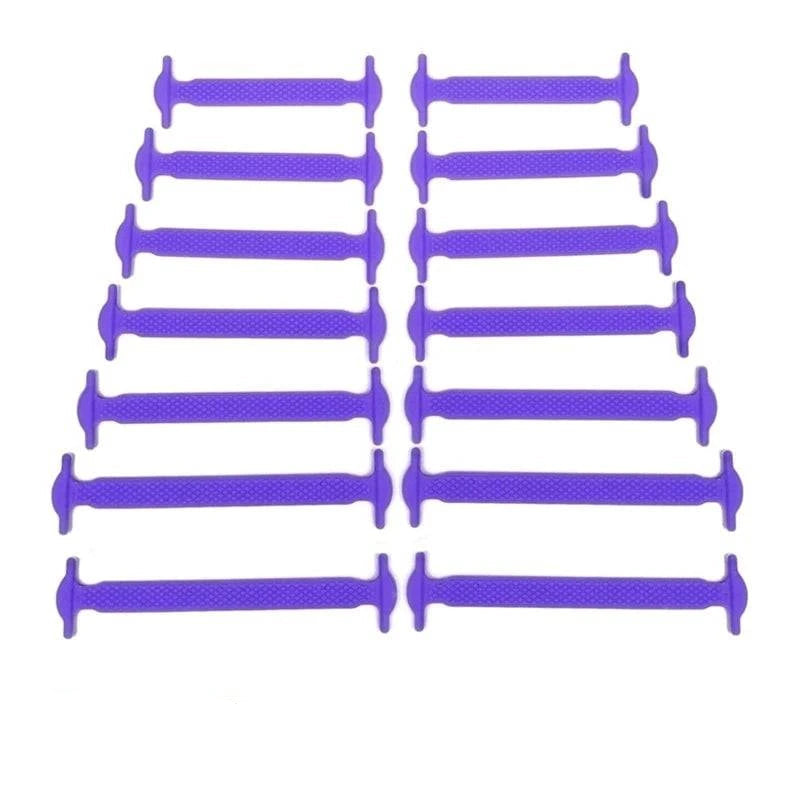 Lazy Silicone No-Tie Elastic Shoelaces for Kids (12-Pack) and Adults (14-Pack) - Quick and Easy Lacing for Sneakers - Home Fads 