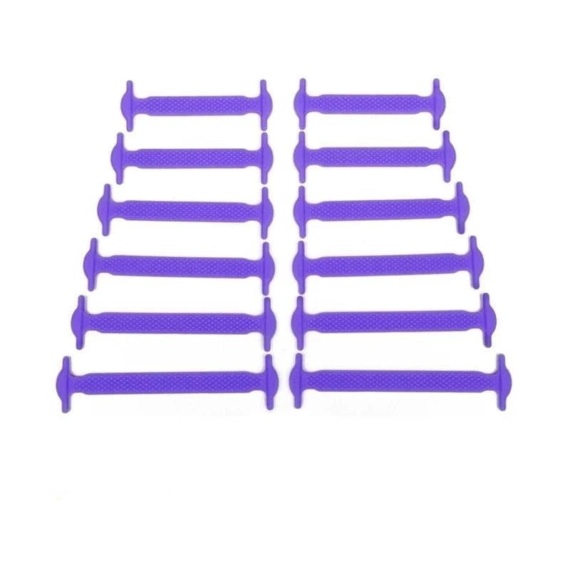 Lazy Silicone No-Tie Elastic Shoelaces for Kids (12-Pack) and Adults (14-Pack) - Quick and Easy Lacing for Sneakers - Home Fads 