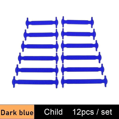 Lazy Silicone No-Tie Elastic Shoelaces for Kids (12-Pack) and Adults (14-Pack) - Quick and Easy Lacing for Sneakers - Home Fads 