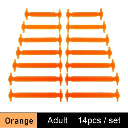 Lazy Silicone No-Tie Elastic Shoelaces for Kids (12-Pack) and Adults (14-Pack) - Quick and Easy Lacing for Sneakers - Home Fads 