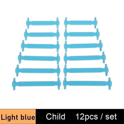 Lazy Silicone No-Tie Elastic Shoelaces for Kids (12-Pack) and Adults (14-Pack) - Quick and Easy Lacing for Sneakers - Home Fads 