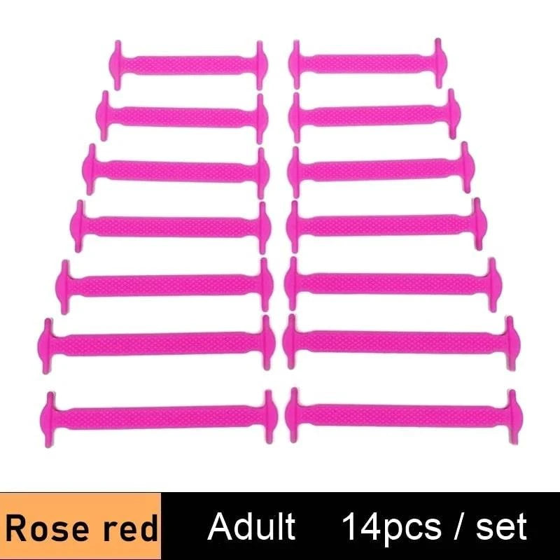 Lazy Silicone No-Tie Elastic Shoelaces for Kids (12-Pack) and Adults (14-Pack) - Quick and Easy Lacing for Sneakers - Home Fads 