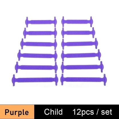 Lazy Silicone No-Tie Elastic Shoelaces for Kids (12-Pack) and Adults (14-Pack) - Quick and Easy Lacing for Sneakers - Home Fads 