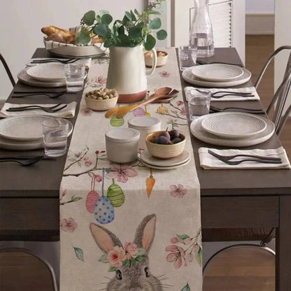 Linen Table Runner – Spring Dining Decor for 180cm Tables – Elegant Seasonal Design - Home Fads 