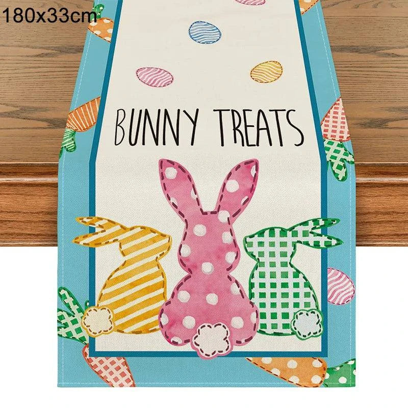 Linen Table Runner – Spring Dining Decor for 180cm Tables – Elegant Seasonal Design - Home Fads 
