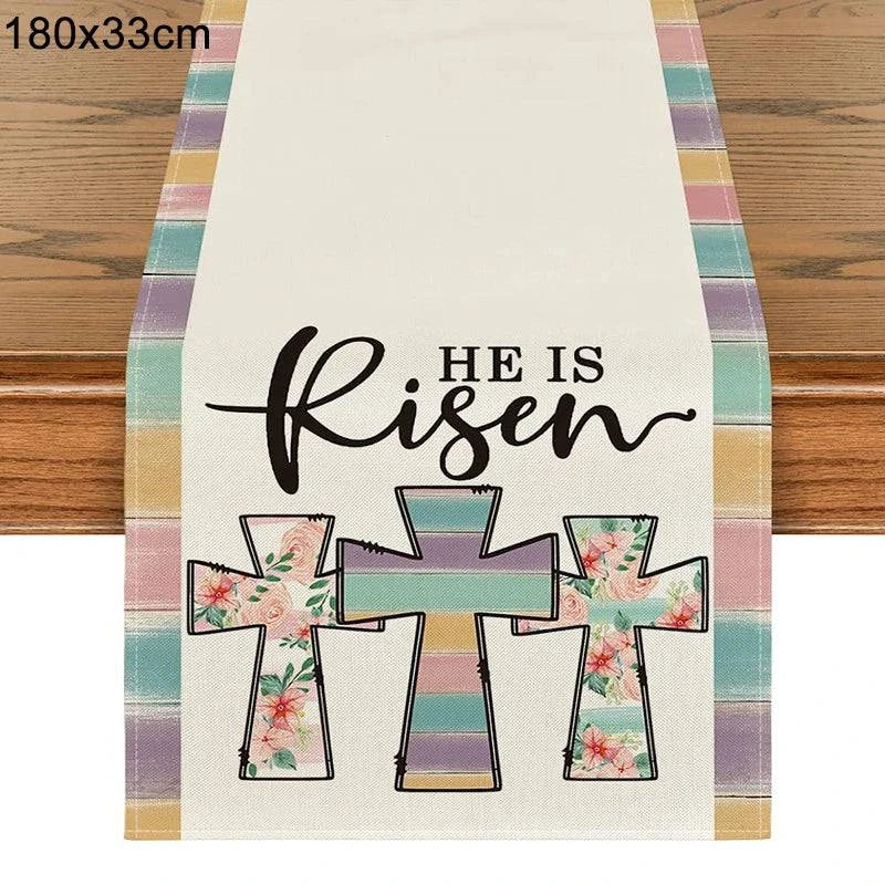 Linen Table Runner – Spring Dining Decor for 180cm Tables – Elegant Seasonal Design - Home Fads 