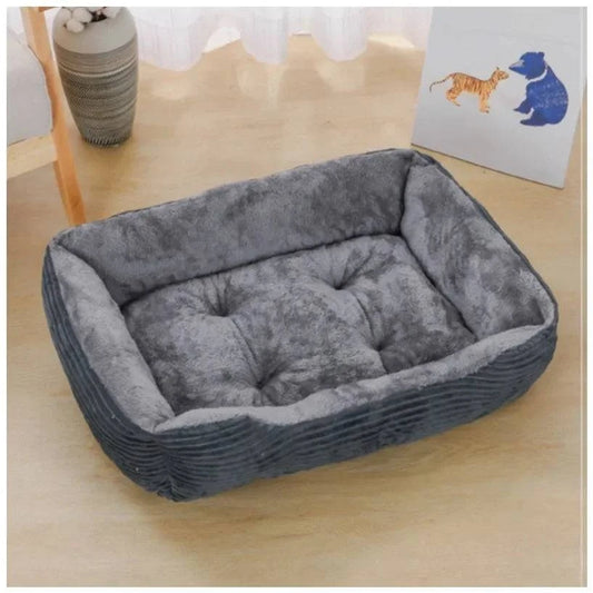 Luxurious Plush Pet Bed with Waterproof, Bite-Resistant, and Washable Features for Dogs and Cats - Home Fads 