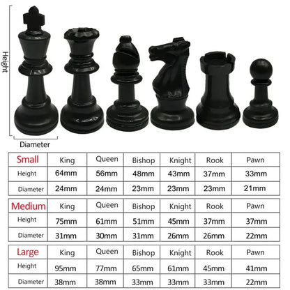 Luxury Medieval Chess Set – High-Quality Plastic 32-Piece Chess Game with Multiple Size Options – Ideal for Kids and Chess Enthusiasts - Home Fads 