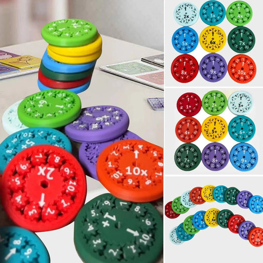 Math Fidget Spinners Set: Choose from 9 Pcs for Multiplication or 9 Pcs for Addition, Educational Toys - Home Fads 