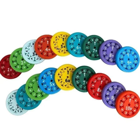 Math Fidget Spinners Set: Choose from 9 Pcs for Multiplication or 9 Pcs for Addition, Educational Toys - Home Fads 