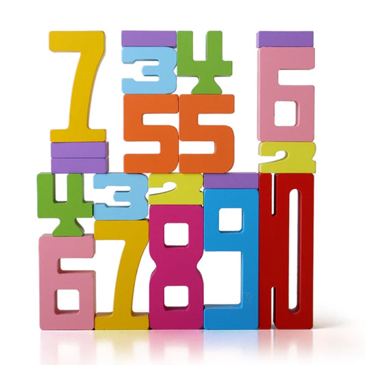 Mathematical Wooden Number Blocks – Montessori Stacking & Problem-Solving Toy for Early Learning - Home Fads 
