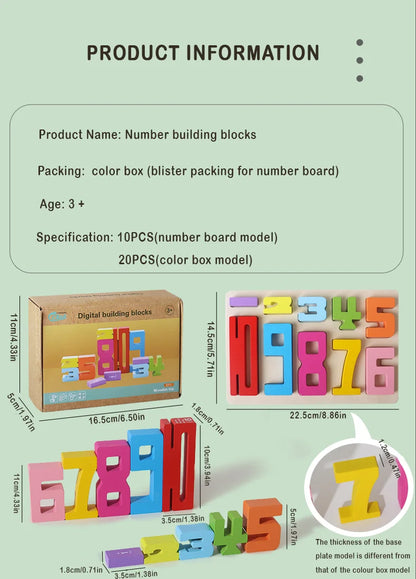 Mathematical Wooden Number Blocks – Montessori Stacking & Problem-Solving Toy for Early Learning - Home Fads 