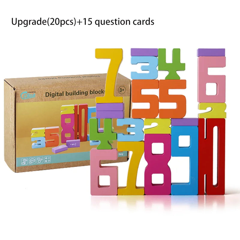 Mathematical Wooden Number Blocks – Montessori Stacking & Problem-Solving Toy for Early Learning - Home Fads 