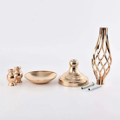 Metal Candle Holder Flower Vase Centerpieces: Perfect for Special Events, Weddings, and Festive Decor - Home Fads 