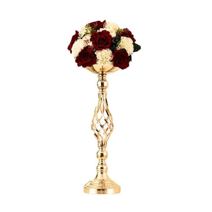 Metal Candle Holder Flower Vase Centerpieces: Perfect for Special Events, Weddings, and Festive Decor - Home Fads 