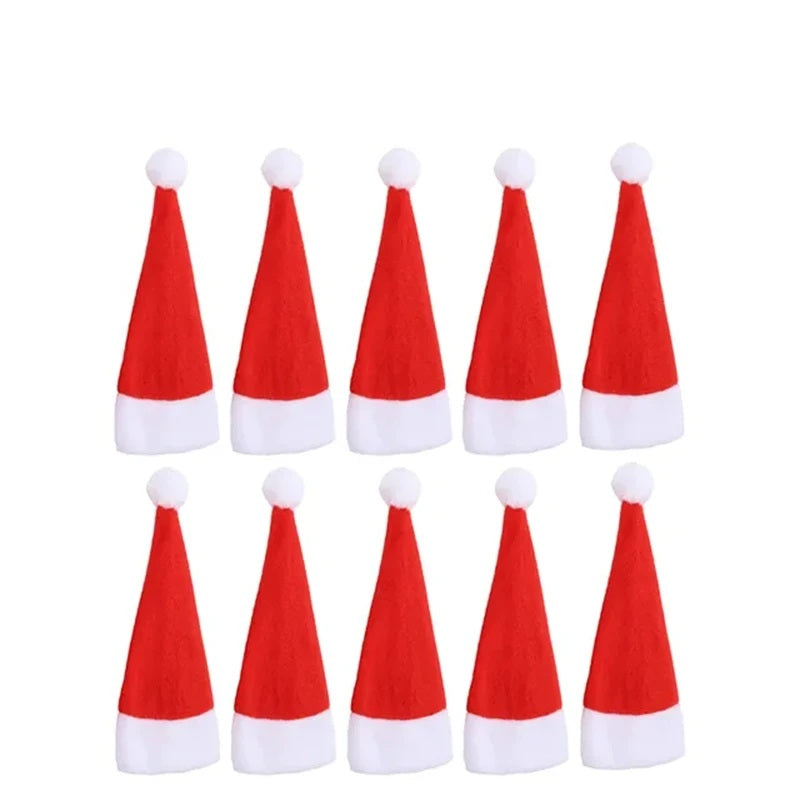 Mini Holiday Hat Cutlery Holders – Festive Covers for Forks, Knives & Spoons – Packs of 5, 10, 20, 30, 50 for Seasonal Parties & Celebrations - Home Fads 