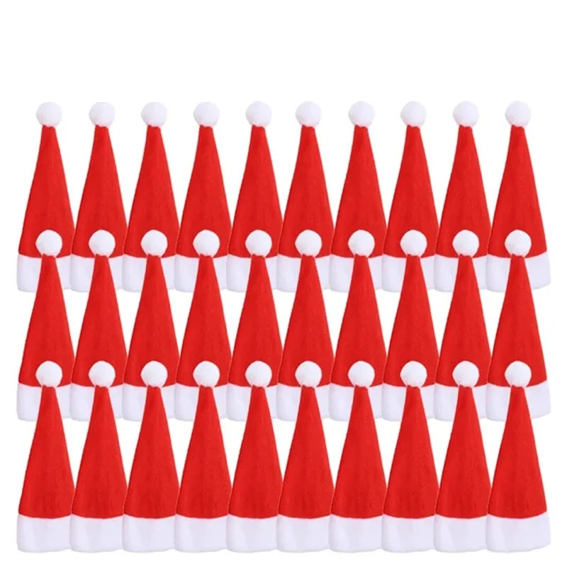 Mini Holiday Hat Cutlery Holders – Festive Covers for Forks, Knives & Spoons – Packs of 5, 10, 20, 30, 50 for Seasonal Parties & Celebrations