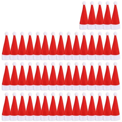 Mini Holiday Hat Cutlery Holders – Festive Covers for Forks, Knives & Spoons – Packs of 5, 10, 20, 30, 50 for Seasonal Parties & Celebrations