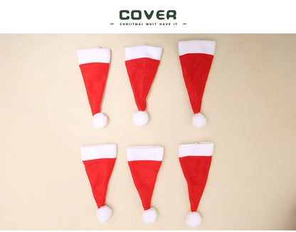 Mini Holiday Hat Cutlery Holders – Festive Covers for Forks, Knives & Spoons – Packs of 5, 10, 20, 30, 50 for Seasonal Parties & Celebrations - Home Fads 