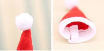 Mini Holiday Hat Cutlery Holders – Festive Covers for Forks, Knives & Spoons – Packs of 5, 10, 20, 30, 50 for Seasonal Parties & Celebrations
