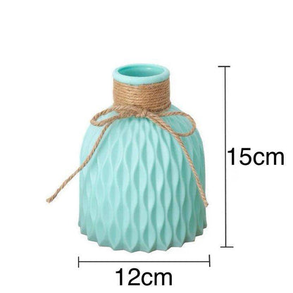 Modern Decorative Plastic Flower Vase – Elegant Wave Design Table Centerpiece for Home, Office & Events - Home Fads 