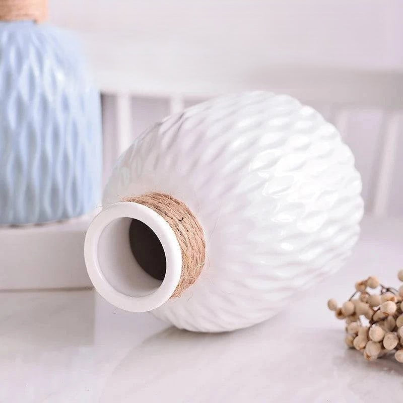 Modern Decorative Plastic Flower Vase – Elegant Wave Design Table Centerpiece for Home, Office & Events - Home Fads 