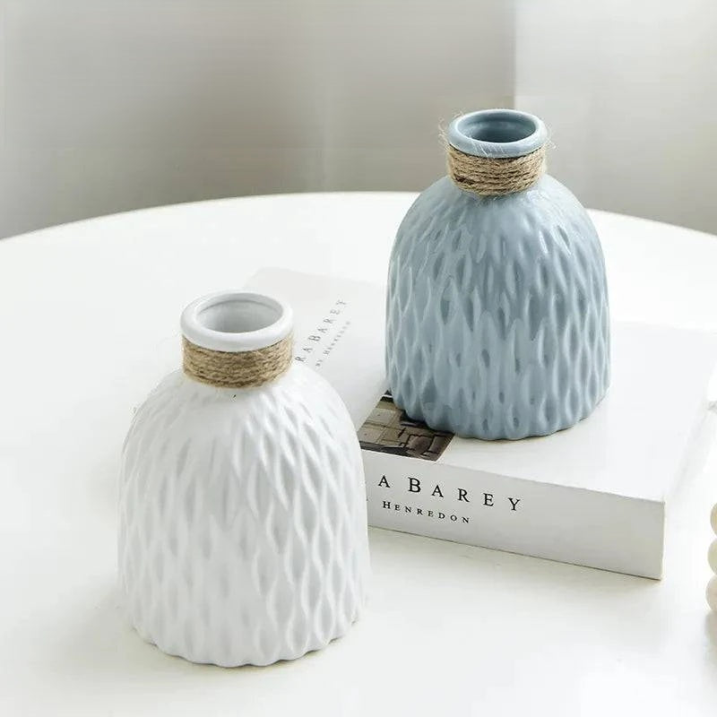 Modern Decorative Plastic Flower Vase – Elegant Wave Design Table Centerpiece for Home, Office & Events - Home Fads 