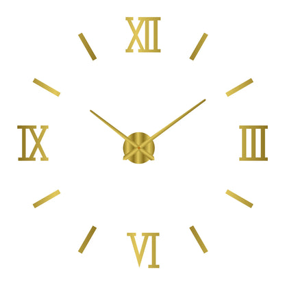 Modern Large Wall Clock - 3D DIY Quartz Acrylic Mirror Stickers - 48 Inch - Home Fads 