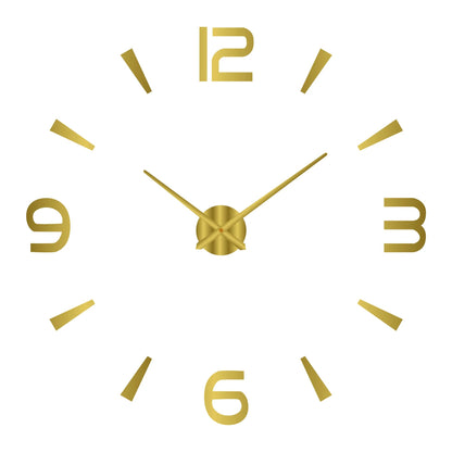 Modern Large Wall Clock - 3D DIY Quartz Acrylic Mirror Stickers - 48 Inch - Home Fads 